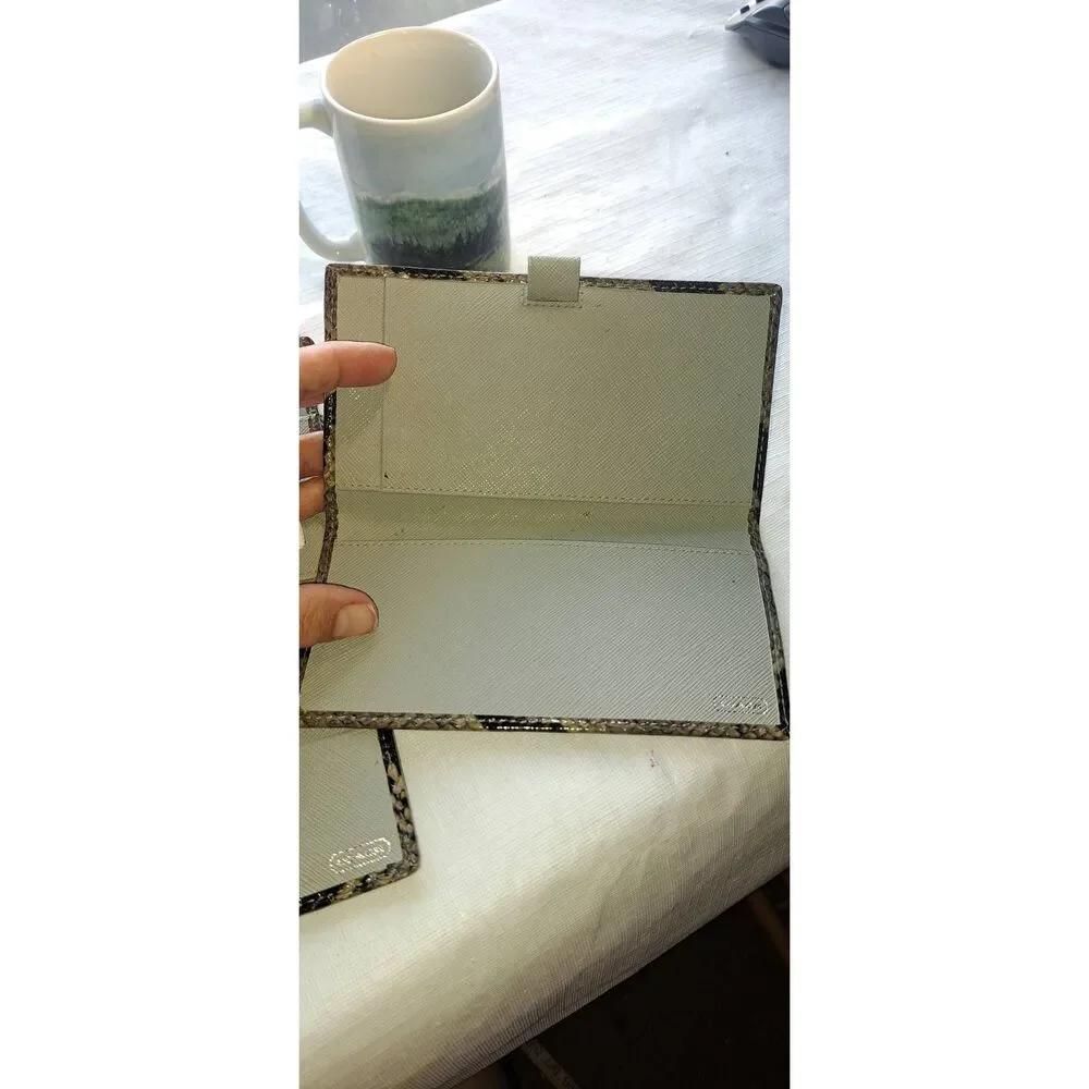 Coach Signature C Python Print Long Wallet / Clutch, Y2K Late 2000's